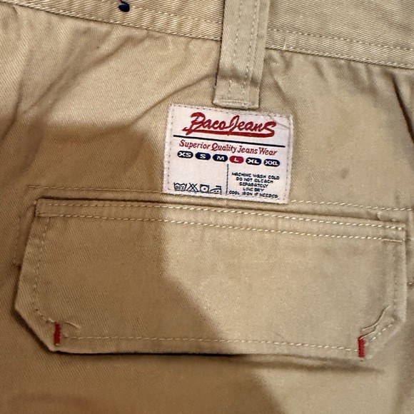 Paco Jeans Size 18  Khaki RipStop Cargo Pants Tan/ Brown Sport/ Gaming Vintage - Picture 6 of 6